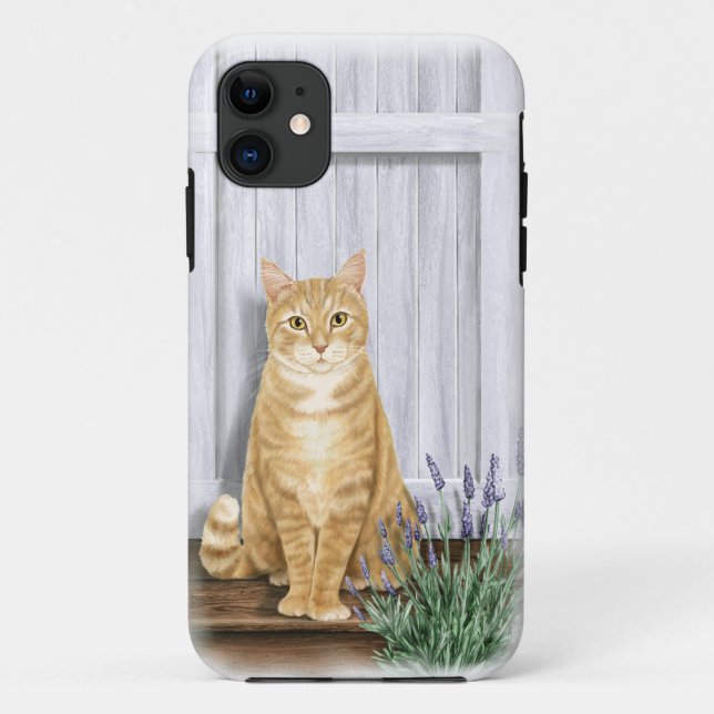 Coques Case-Mate iPhone La porte de lavande chat (Dos)