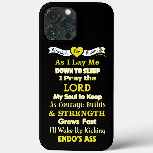 Coques Case-Mate iPhone La prière du guerrier...Endometriose (Verso)