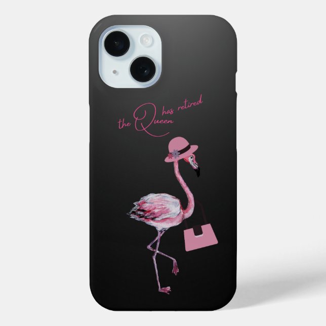 Coques Case-Mate iPhone La Reine A Retraité Classy Chic Flamant rose Rose (Verso)