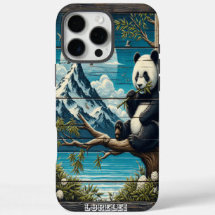Coque iPhone 16 Pro Max La retraite isolée de Panda : Bamboo Munch