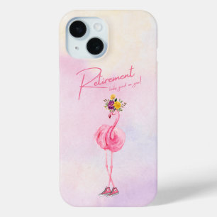 Coque Case-Mate iPhone La retraite te va bien ! Flamant rose en Basket
