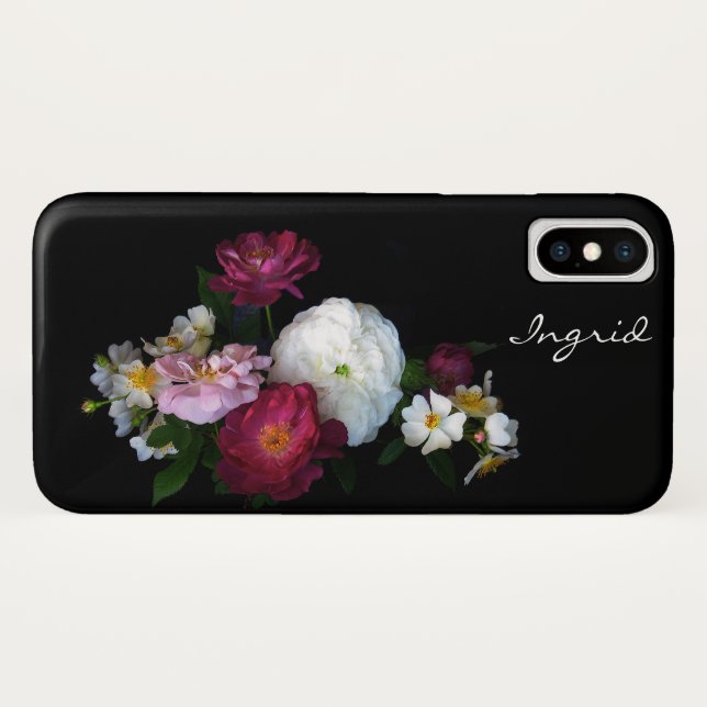 Coques Case-Mate iPhone La roseraie fleurit la caisse florale de l'iPhone (Dos (Horizontal))