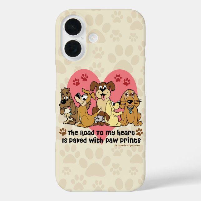 Coques Case-Mate iPhone La route à mes chiens de coeur (Verso)