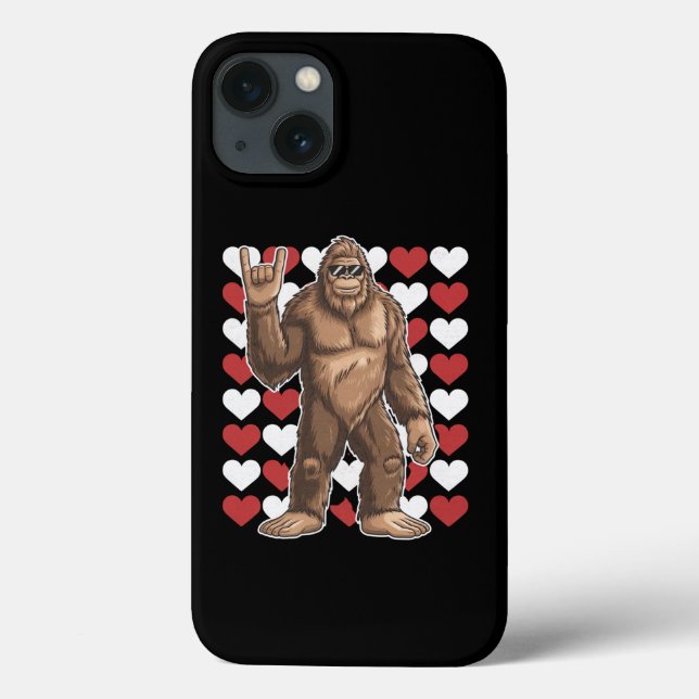 Coques Case-Mate iPhone La Saint-Valentin Bigfoot Cœurs Drôles d'amour Sas (Verso)