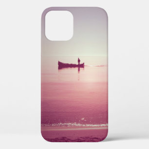 Case-Mate iPhone Case La silhouette du pêcheur avec bateau dans la mer v