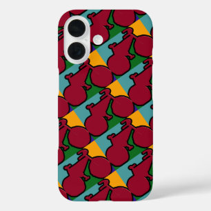 Coques iPhone 16 la silhouette du vélo pop rouge