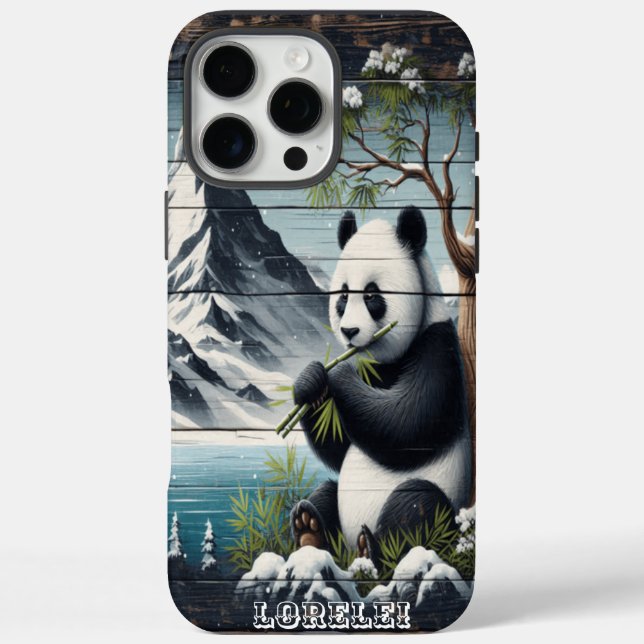Coques Case-Mate iPhone La tache isolée de Panda : Contentement du bambou (Verso)