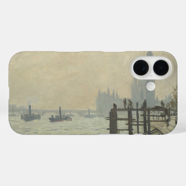 Coques Case-Mate iPhone La Tamise au-dessous de Westminster par Claude Mon (Verso (horizontal))