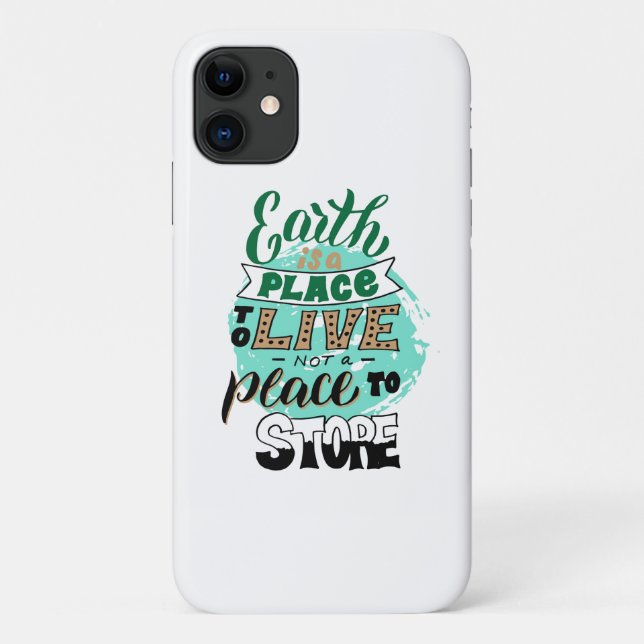 Coques Case-Mate iPhone La Terre Est Un Endroit Où Vivre Sans Stocker (Dos)