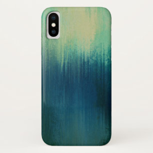 Etui iPhone Case-Mate La texture de papier turquoise foncée d'art