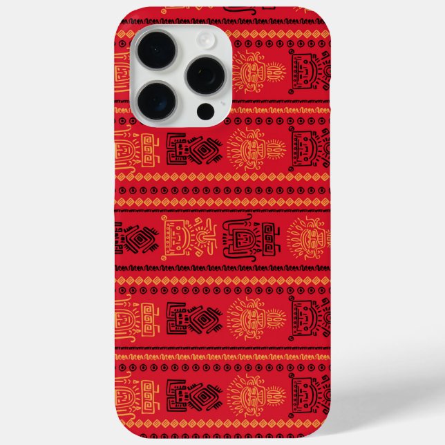Coques Case-Mate iPhone La tribu ethnique des Motifs autochtones rouges La (Verso)