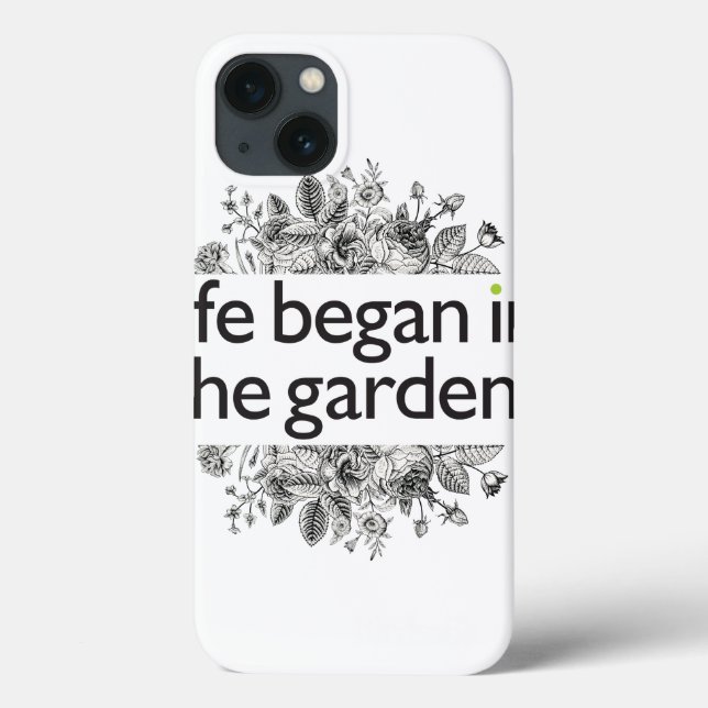 Coques Case-Mate iPhone La vie a commencé dans le jardin (Verso)