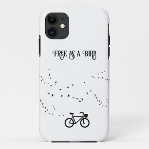 Case-Mate iPhone Case La vie cycliste libre comme un oiseau Art noir et