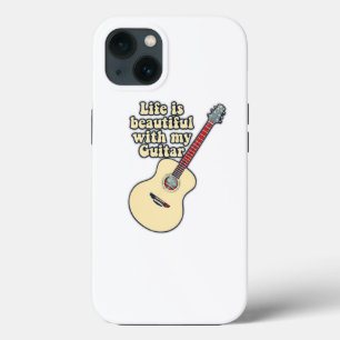 Case-Mate iPhone Case La vie est belle avec ma guitare. des mots positif