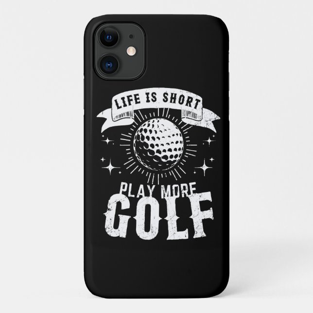 Coques Case-Mate iPhone La vie est courte. Jouez plus de golf (Dos)