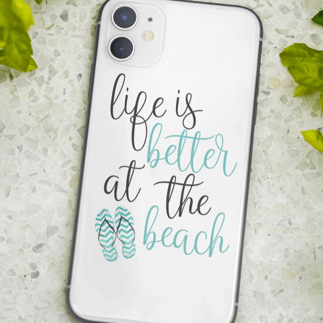 Coques Case-Mate iPhone La Vie Est Meilleure À La Citation Plage (Créateur téléchargé)