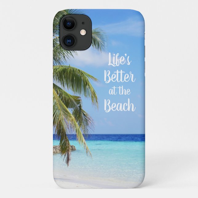 Coques Case-Mate iPhone La vie est meilleure à la plage (Dos)