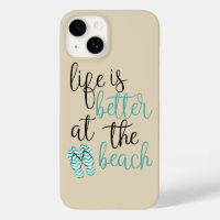 La Vie Est Meilleure À La Plage Avec Des Tongs De