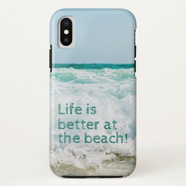 Coques Case-Mate iPhone La Vie Est Meilleure À La Vague De Plage (Dos)