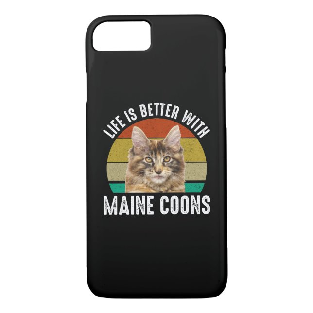 Coques Case-Mate iPhone La Vie Est Meilleure Avec Les Maine Coons (Dos)