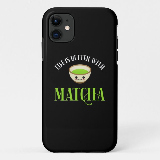 Coques Case-Mate iPhone La Vie Est Meilleure Avec Matcha (Dos)