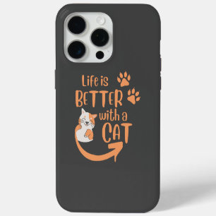 Coque Case-Mate iPhone la vie est meilleure avec un chat