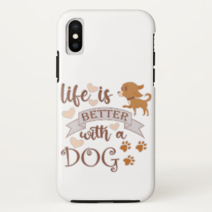 Case-Mate iPhone Case La vie est meilleure avec un chien citation drôle