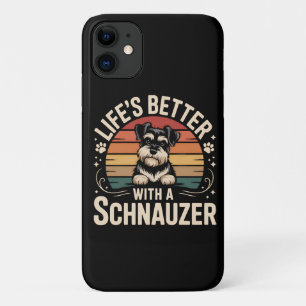Case-Mate iPhone Case La vie est meilleure avec un Schnauzer