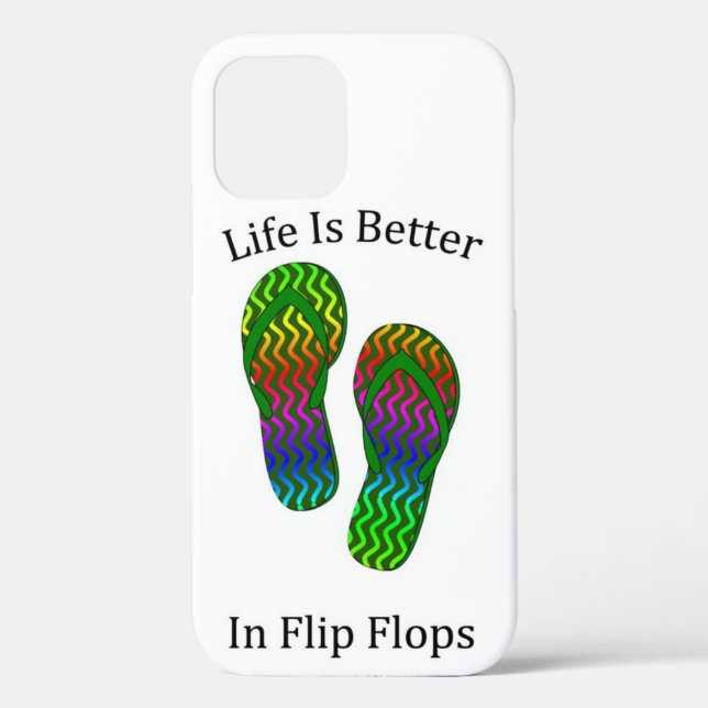 Coques Case-Mate iPhone La Vie Est Meilleure En Flip Flops Coque-Mate coqu (Verso)