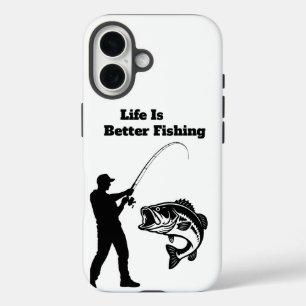 Coque Pour iPhone 16 la vie est meilleure en pêchant