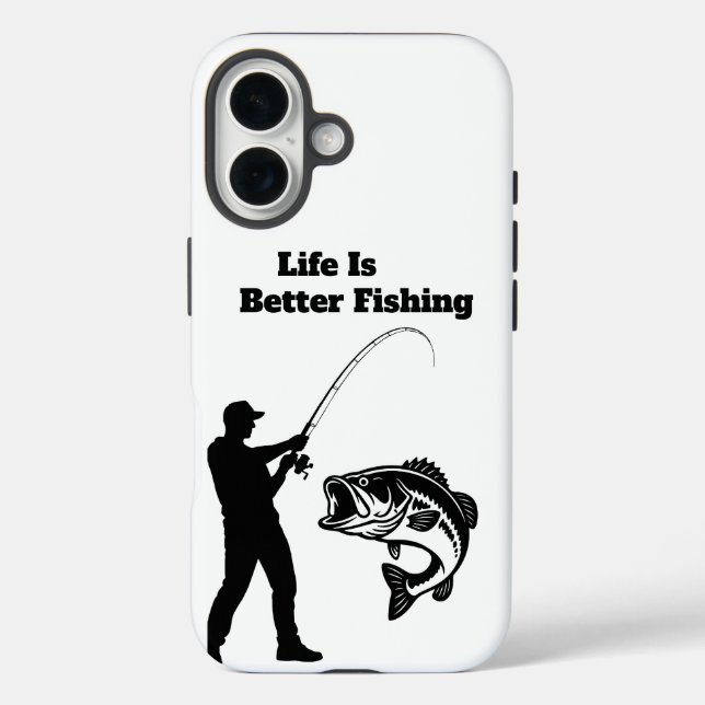 Coques Case-Mate iPhone la vie est meilleure en pêchant (Verso)