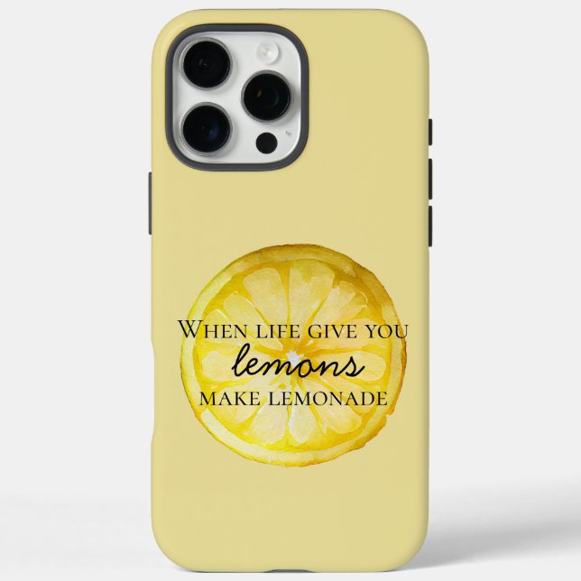 Coques Case-Mate iPhone La Vie Vous Donne Une Citation De Citron (Verso)