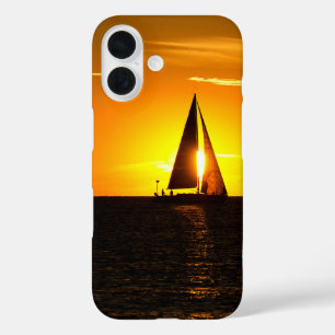 Coque Pour iPhone 16 La voile au coucher du soleil