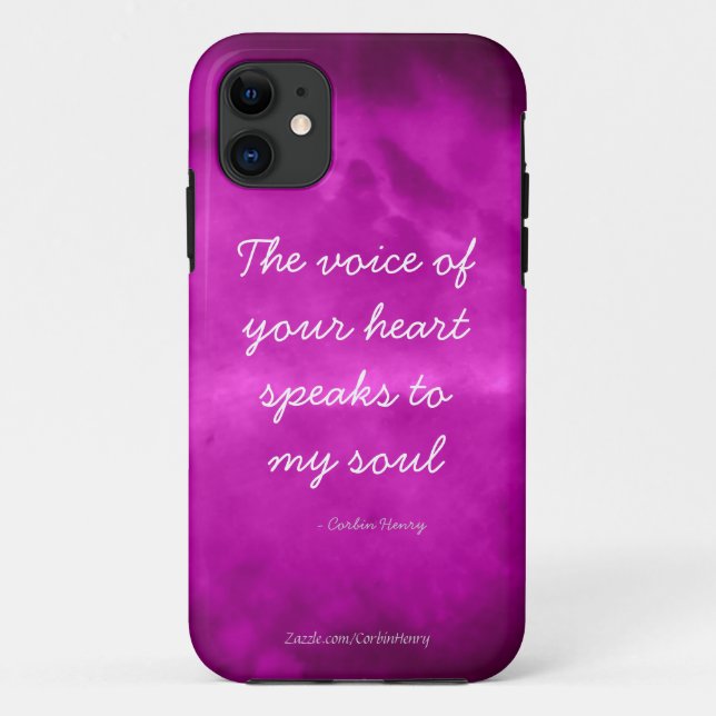 Coques Case-Mate iPhone La Voix De Ton Coeur Parle À Mon Âme - Violet (Dos)