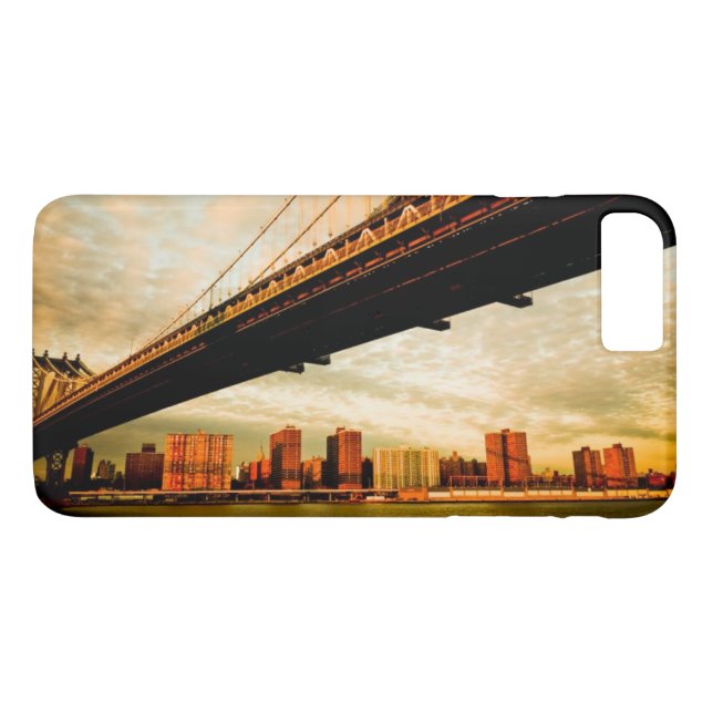Coques Case-Mate iPhone La vue de pont de Manhattan du côté de Brooklyn (Dos (Horizontal))