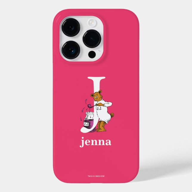 Coques Case-Mate iPhone L'ABC de Dr Seuss : Lettre J - Blanc | Ajoutez vot (Verso)