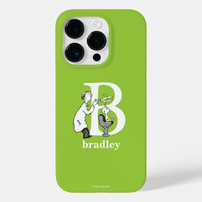 Coques Case-Mate iPhone L'ABC du Dr Seuss : Lettre B - Blanc | Ajoutez vot (Verso)