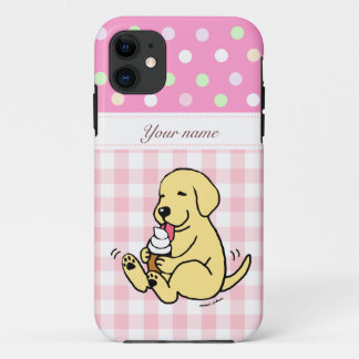 Coque iPhone 11 Laboratoire jaune léchant la bande dessinée de