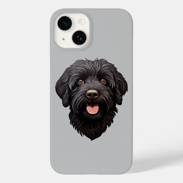 Coques Case-Mate iPhone Labradoodle Chien noir (Verso)