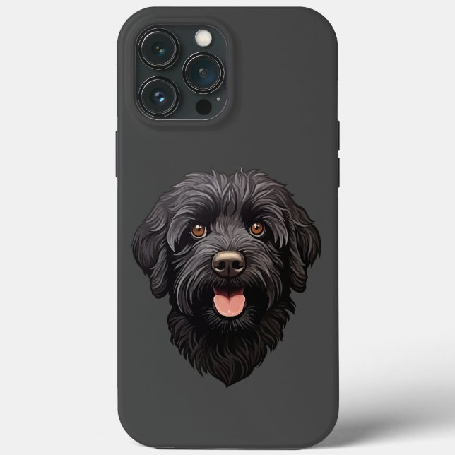 Coques Case-Mate iPhone Labradoodle Chien noir (Verso)