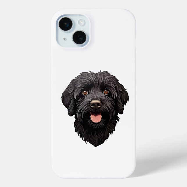Coques Case-Mate iPhone Labradoodle Chien noir (Verso)