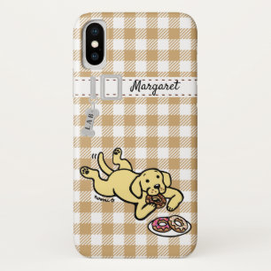 Case-Mate iPhone Case Labrador et beignets jaunes personnalisés