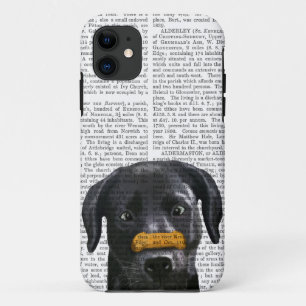 Case-Mate iPhone Case Labrador noir avec l'os sur le nez