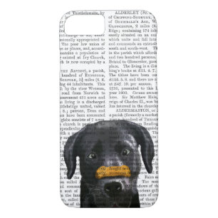 Coque iPhone 7 Labrador noir avec os sur le nez