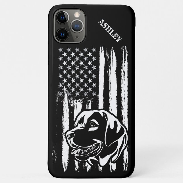 Coques Case-Mate iPhone Labrador Retriever Patriote Américain Drapeau USA  (Dos)