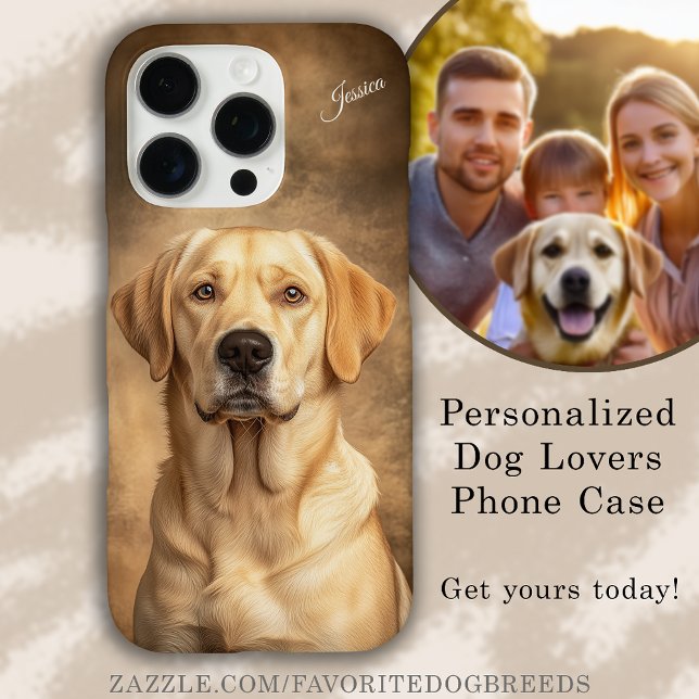 Coques Case-Mate iPhone Labrador Retriever Yellow Lab Personnalisé (Labrador Retriever Yellow Lab Personalized Case-Mate iPhone Case)