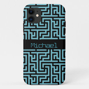 Case-Mate iPhone Case Labyrinthe bleu et noir