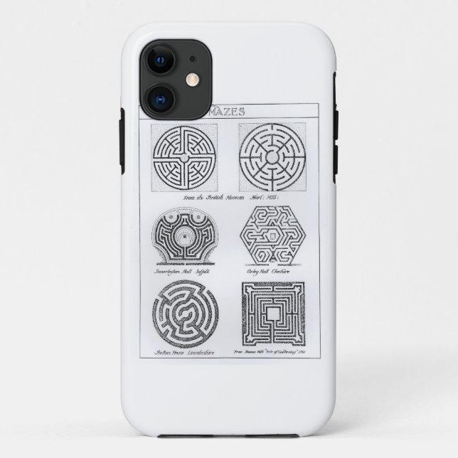Coques Case-Mate iPhone Labyrinthes, c.1900 (gravure) (photo de b/w) (Dos)
