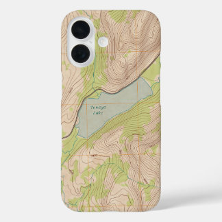 Coque Pour iPhone 16 Lac Tenaya, Yosemite Carte topographique