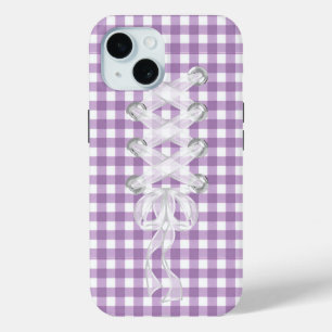 Coque Case-Mate iPhone Lacage Du Ruban Du Corset Sur En vichy